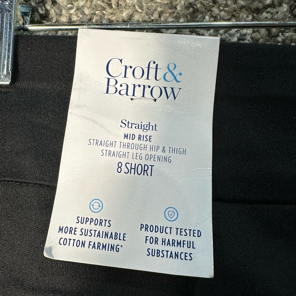 NWT Croft & Barrow women’s effortless stretch straight pull on pants SZ 8 short - Picture 5 of 7